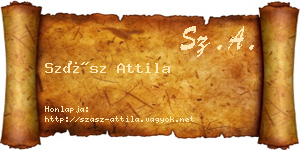 Szász Attila névjegykártya