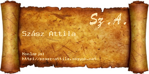 Szász Attila névjegykártya