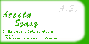 attila szasz business card